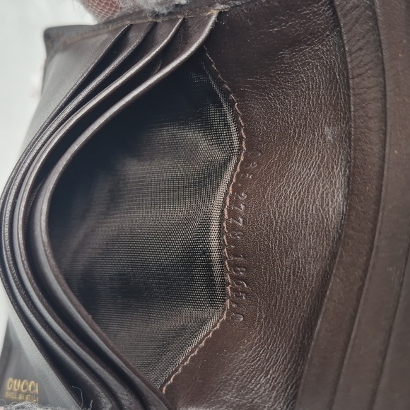 Gucci Dark Brown Bi-Fold Bamboo Leather Wallet - Picture 11 of 17